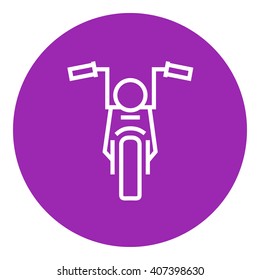 Motorcycle line icon.