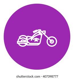 Motorcycle line icon.