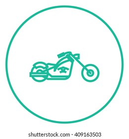 Motorcycle line icon.