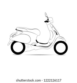 motorcycle line icon. design template vector