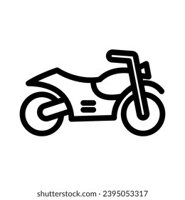 motorcycle line icon illustration vector graphic. Simple element illustration vector graphic, suitable for app, websites, and presentations isolated on white background