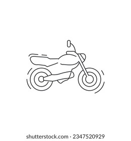motorcycle line icon. motorbike thin line icon.