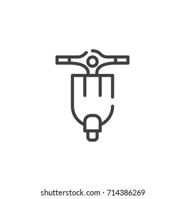 Motorcycle line icon, outline vector sign, linear style pictogram isolated on white. Symbol, logo illustration. Editable stroke