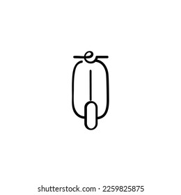 Motorcycle Line Style Icon Design