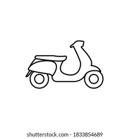 Motorcycle line symbol. Design template vector