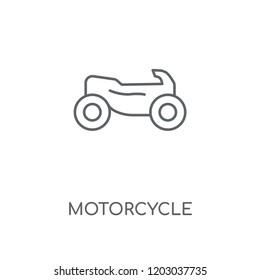 Motorcycle linear icon. Motorcycle concept stroke symbol design. Thin graphic elements vector illustration, outline pattern on a white background, eps 10.