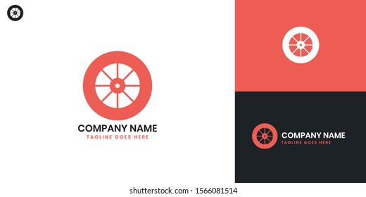 Motorcycle logo - All elements on this template are editable with vector software.