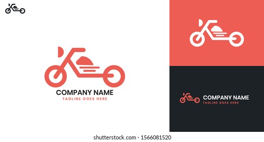 Motorcycle logo - All elements on this template are editable with vector software.