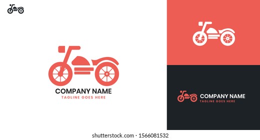 Motorcycle logo - All elements on this template are editable with vector software.