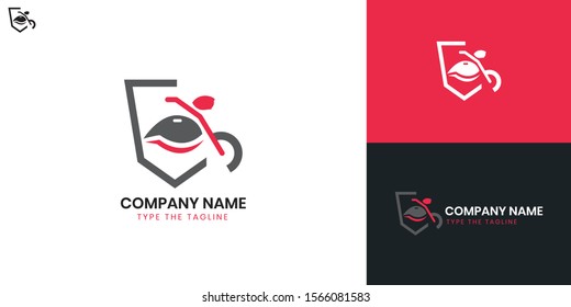 Motorcycle logo - All elements on this template are editable with vector software.