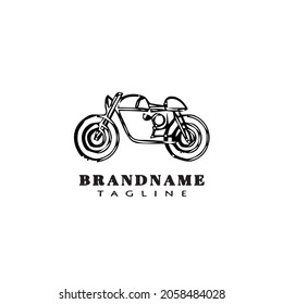 motorcycle logo cartoon icon template black modern illustration