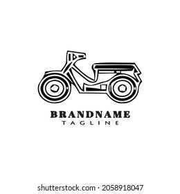 motorcycle logo cartoon icon template black modern vector
