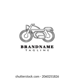 motorcycle logo cartoon icon template black modern vector