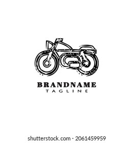 motorcycle logo cartoon icon template modern vector illustration