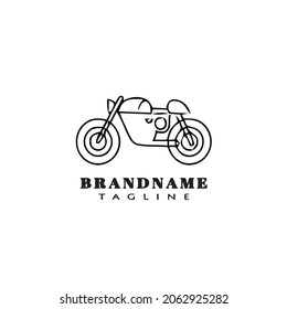 motorcycle logo cartoon icon template black modern vector illustration