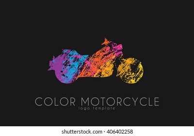Motorcycle logo. creative moto logo. Color motocycle
