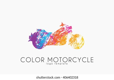 Motorcycle logo. creative moto logo. Color motocycle