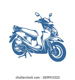 Motorcycle logo design template, scooter matic icon vector design - vehicle icons