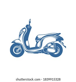 Motorcycle logo design template, scooter matic icon vector design - vehicle icons