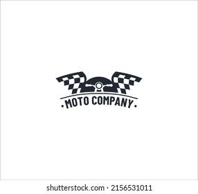 plantilla de diseño del logotipo de la motocicleta. Icono de logotipo de motocicleta vectora.  signo de marca e identidad