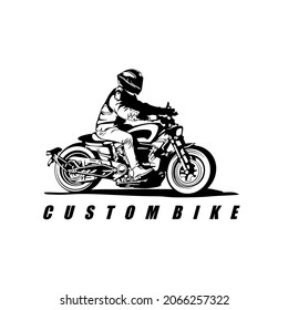 motorcycle logo design vector art