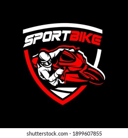 motorcycle logo design vector icon