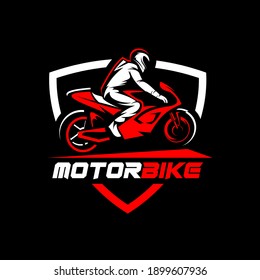 Motorcycle Logo Design Vector Icon