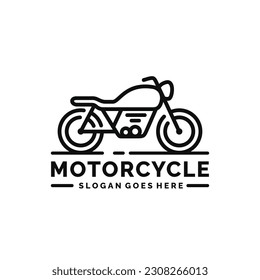 Motorcycle logo design vector illustration