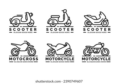 Motorcycle logo design vector illustration