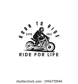 motorcycle logo design,vintage,monochrome,t shirt design,vector,template