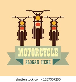 motorcycle logo, emblems and insignia with text space for your slogan / tag line. vector illustration