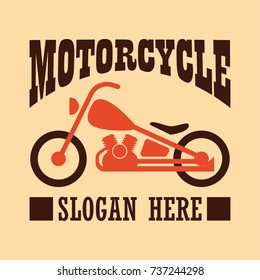 motorcycle logo, emblems and insignia with text space for your slogan / tag line. vector illustration
