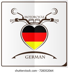 motorcycle logo made from the flag of German