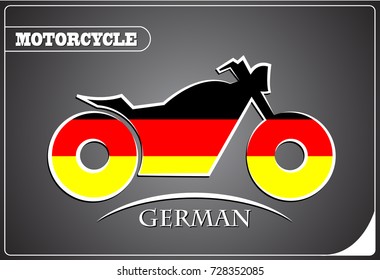motorcycle logo made from the flag of German