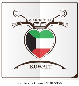 motorcycle logo made from the flag of Kuwait