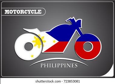 Motorcycle Logo Made Flag Philippines Stock Vector (Royalty Free ...