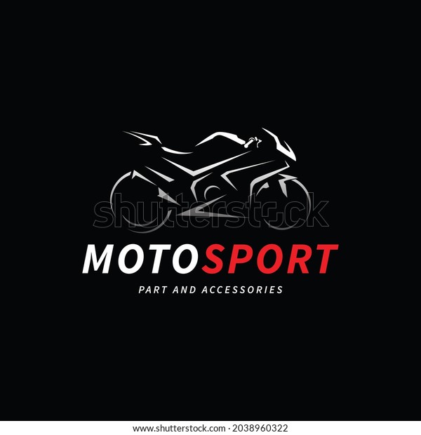 Motorcycle Logo On Black Background Modern Stock Vector (royalty Free 