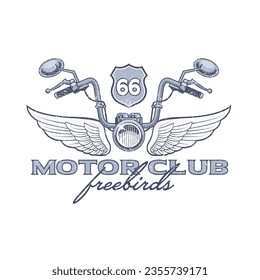 Motorcycle Logo Print Graphic Vector