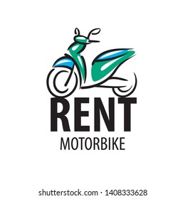 Motorcycle logo for rent. Vector illustration on white background