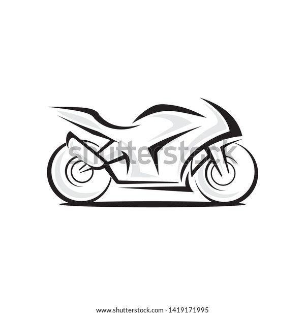 Motorcycle logo\
template vector\
illustration