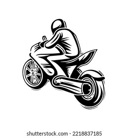 Diseño vectorial del logotipo de la motocicleta. Gran logo de la motocicleta. Logo de la motocicleta.