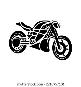 Motorcycle logo vector design. Motorcycle design with hand drawing style. 