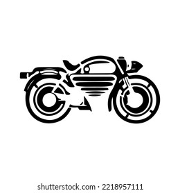 Motorcycle logo vector design. Motorcycle design with hand drawing style. 
