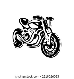 Motorcycle logo vector design. Motorcycle design with hand drawing style. 