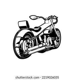 Motorcycle logo vector design. Motorcycle design with hand drawing style. 