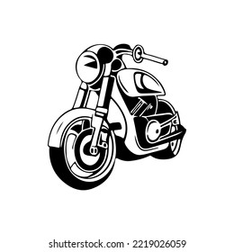 Motorcycle logo vector design. Motorcycle design with hand drawing style. 