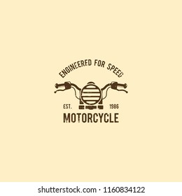 Motorcycle logo vector. Retro motorcycle logo template