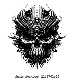Motorcycle mechanic skull is a popular symbol in biker culture, representing a tough, gritty persona with a deep knowledge of motorcycle mechanics	
