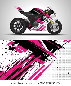 Motorrad minimal Vinyl Aufkleber Design.