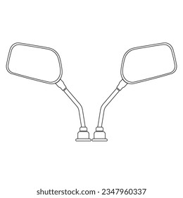 Motorcycle mirror icon vector illustration symbol design